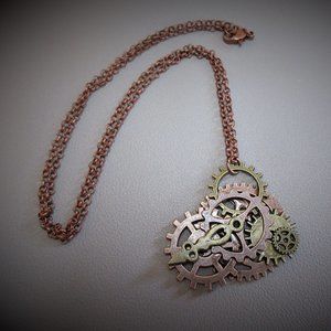 Steam Punk Necklace Metal Victorian Edwardian Style Steampunk